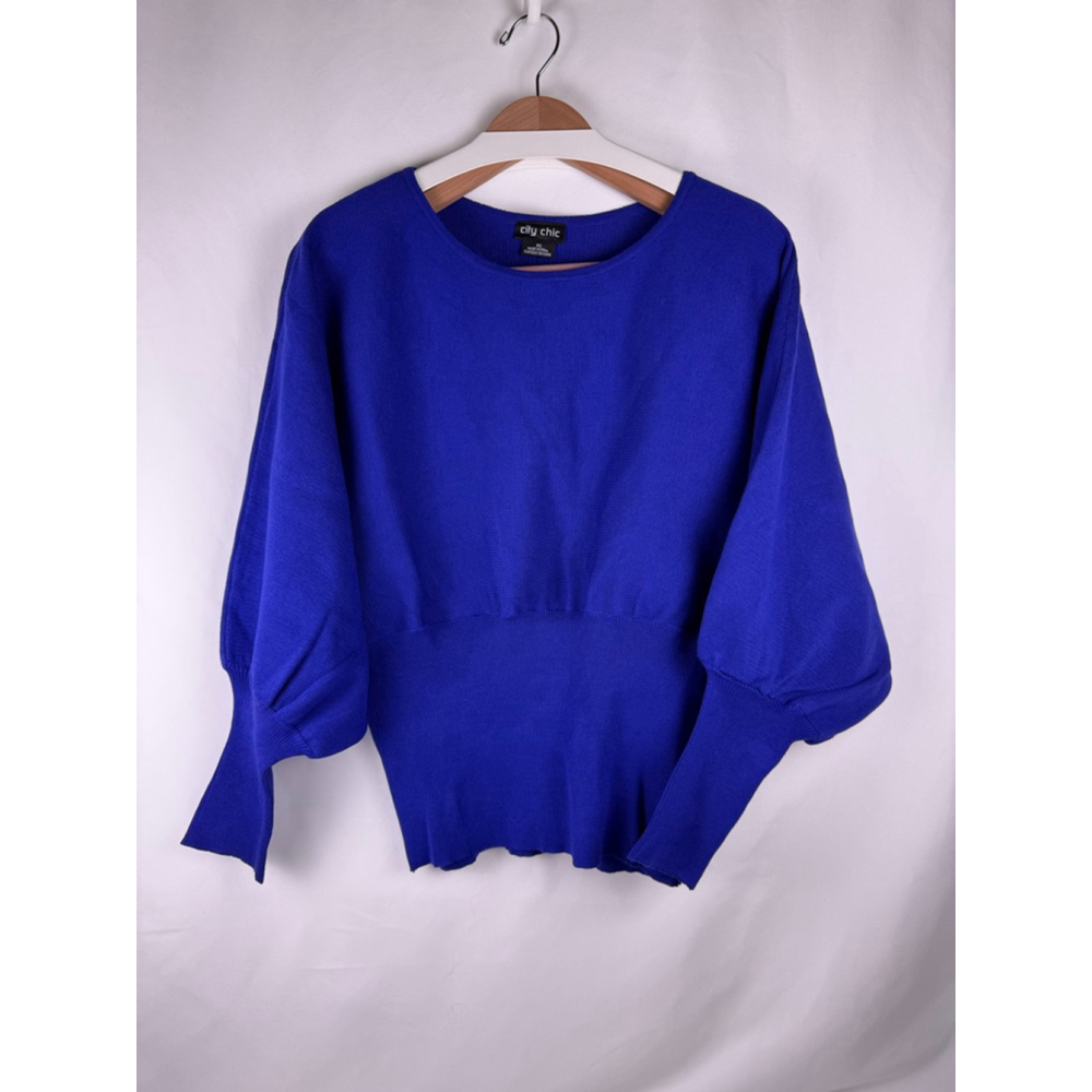 NWT Women's City Chic Blue Sweater Plus Size ‘XS’